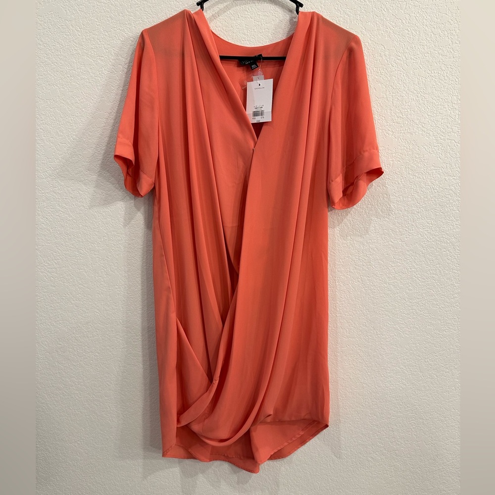Coral Topshop Shift Dress
